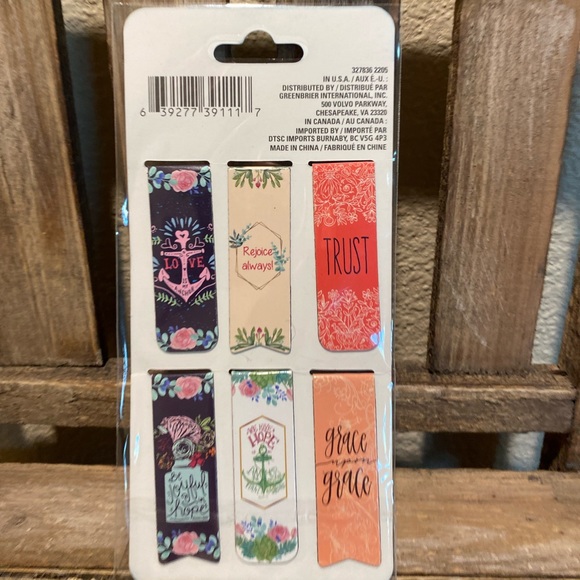Religious Magnetic Bookmarks S/6, Faith Hope Love Bookmark Love Is My Anchor - Picture 3 of 8